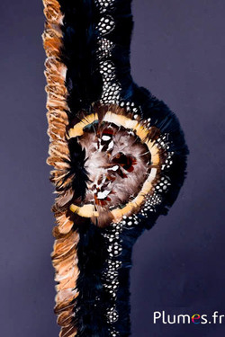 Fascetta per cappello modello n. 2 - 75 x 8 cm - parte centrale 13 cm - giallo dorato-nero-naturale